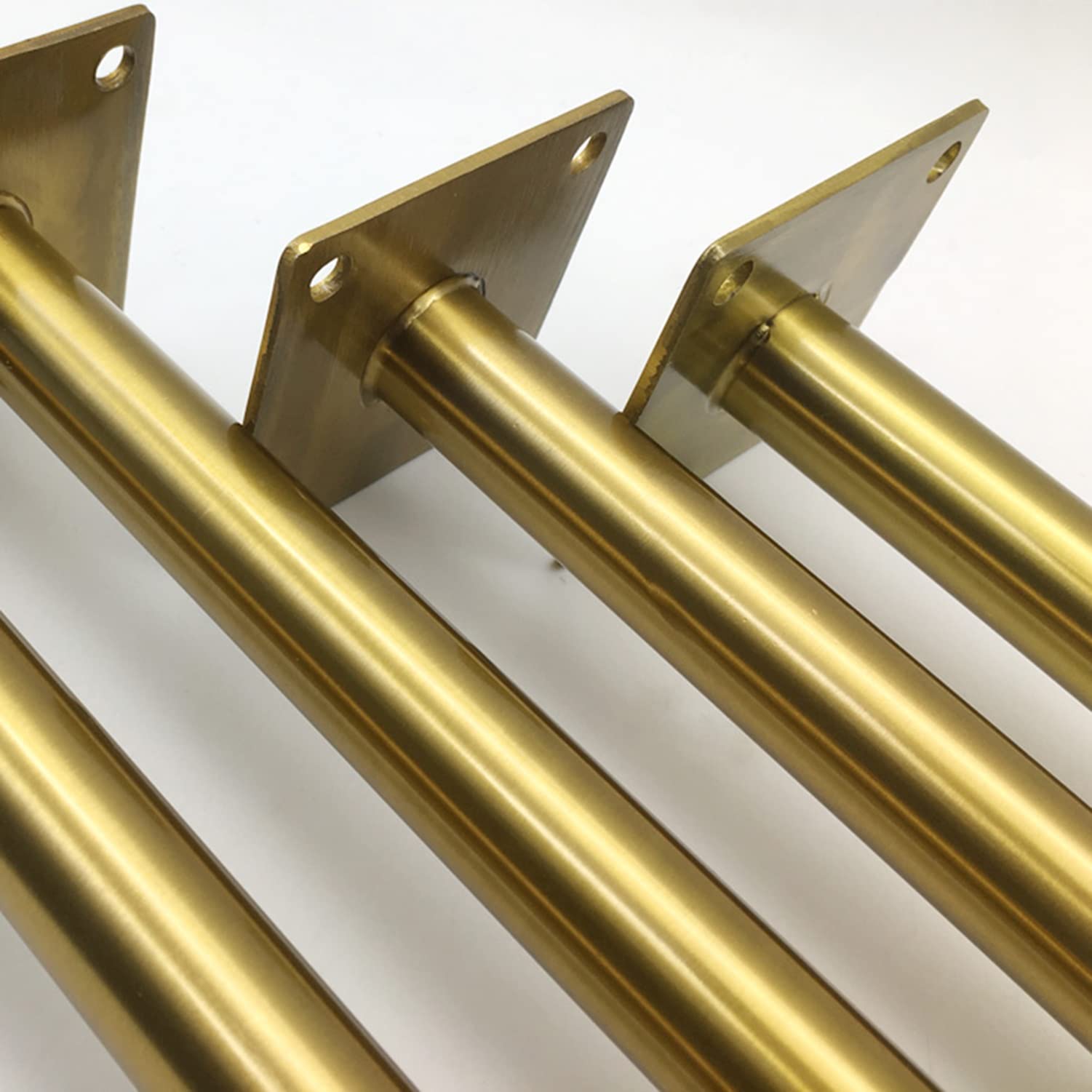 Gambe per mobili Regolabili - 2/4 Pezzi, Gambe per Tavolo in Metallo Moderne, Piedini di Supporto per mobili in Acciaio Inossidabile, per Mobile da Bagno, Mobile TV, oro-42 cm-4 Pezzi