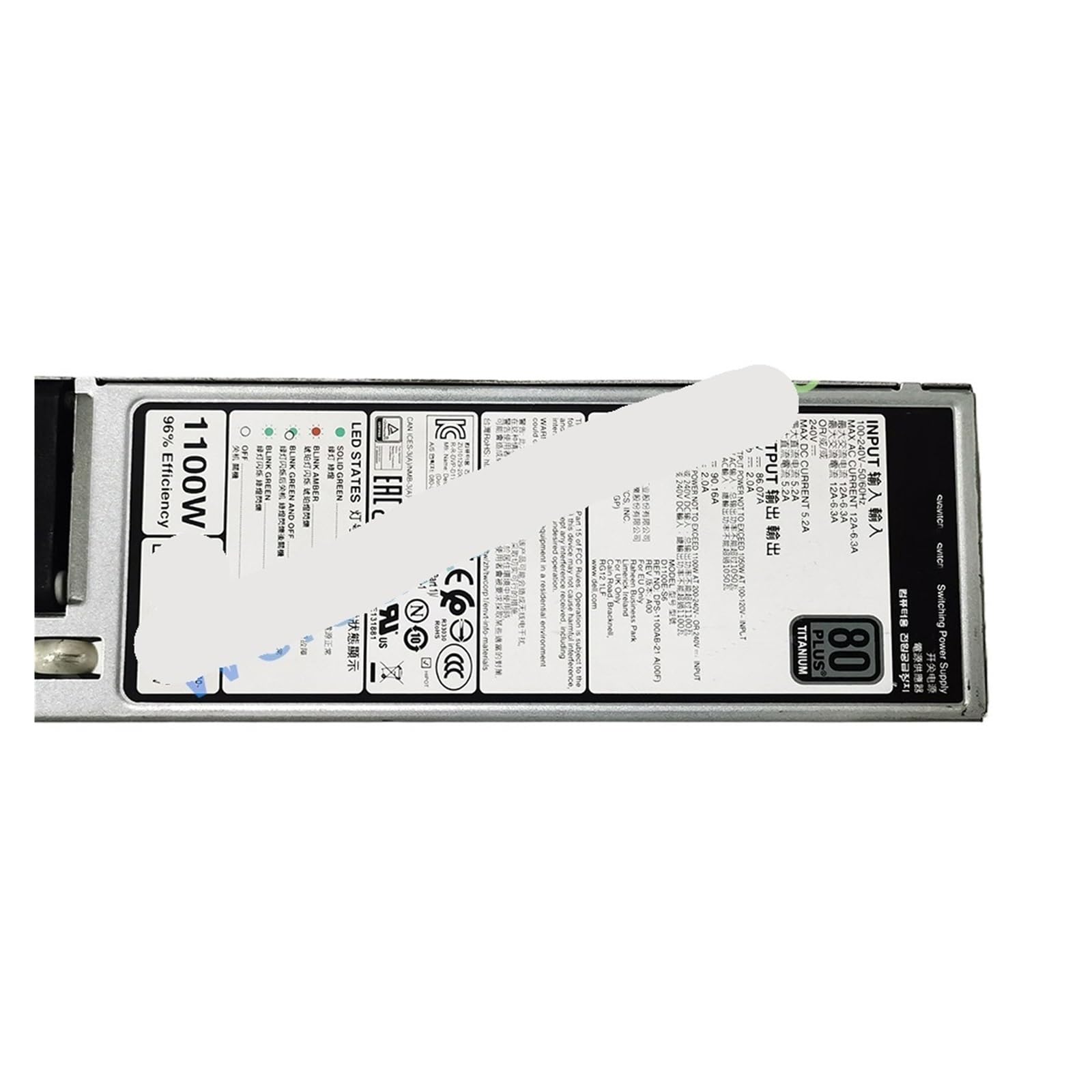 BRODEFUP DPS-1100AB-21 A R50 R650 R750 R7525 1100W Power Supply J9N6W D1100E-S6