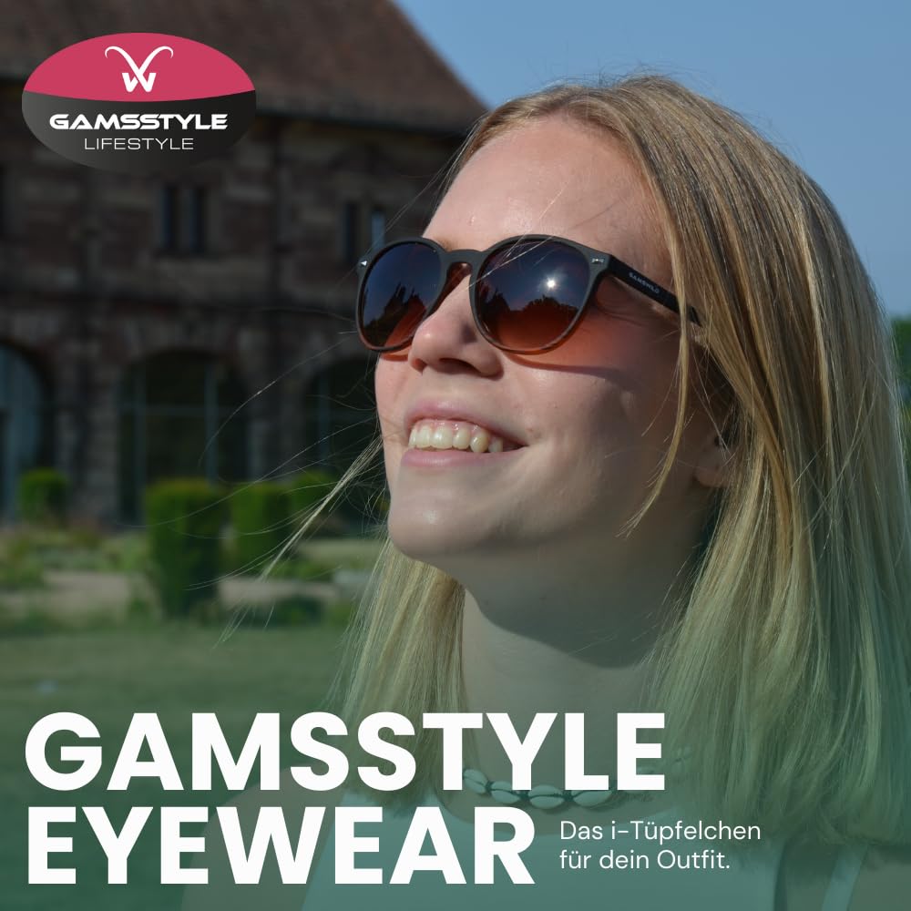 Gamswild WM1222 Sonnenbrille - Modebrille - Sportbrille - bruchsichere Polycarbonatgläser - 100% Schutz vor UV Strahlen - dank UV400 – 24g