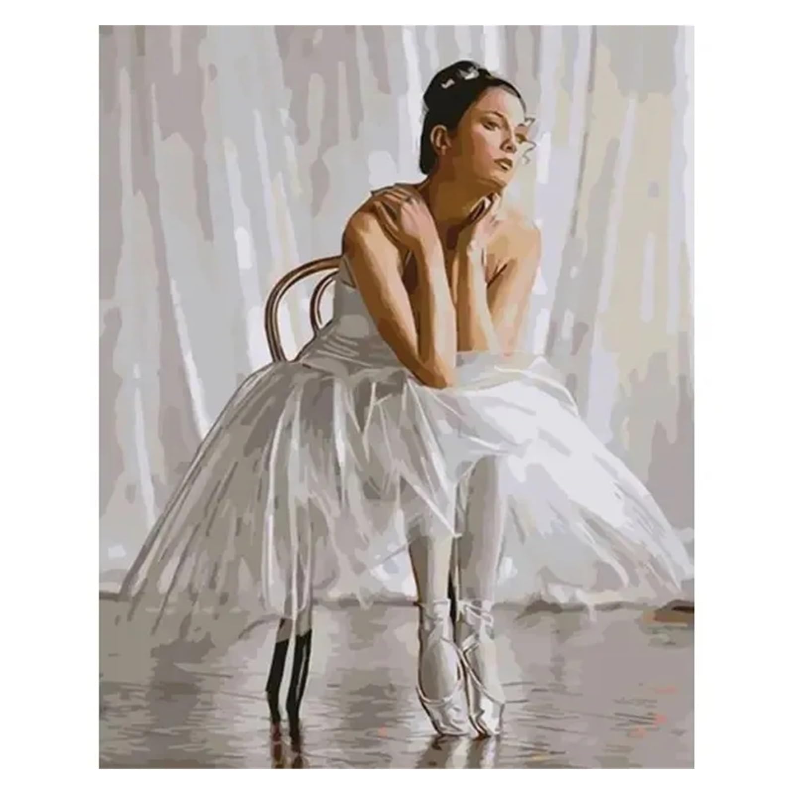 Figurine de danseuse tableau déco nature pour une ambiance sereine