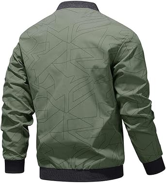 Men's Bomber Jacket, Long-Sleeved Functional Jacket, Lightweight Autumn Jacket, Sports Jacket, Pilot Jacket, Blouson Jacket, Transition Jacket, Summer Jacket, Casual, Stand-Up Collar Jacket