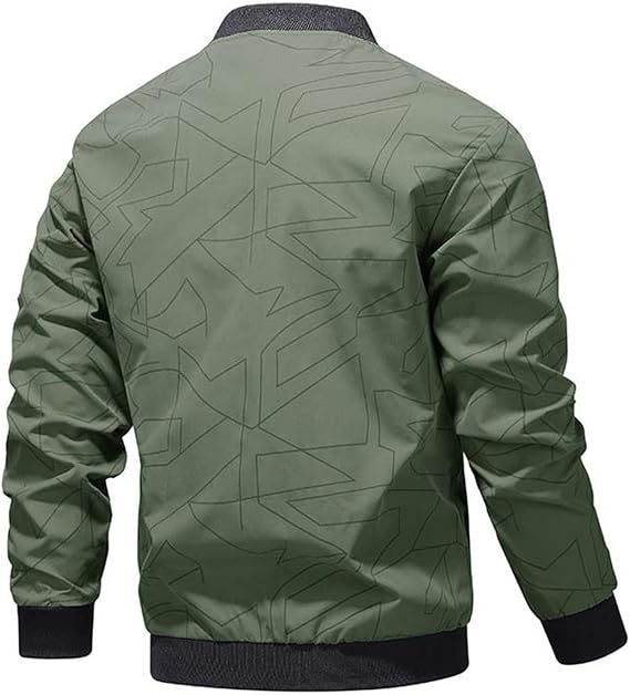 Men's Bomber Jacket, Long-Sleeved Functional Jacket, Lightweight Autumn Jacket, Sports Jacket, Pilot Jacket, Blouson Jacket, Transition Jacket, Summer Jacket, Casual, Stand-Up Collar Jacket