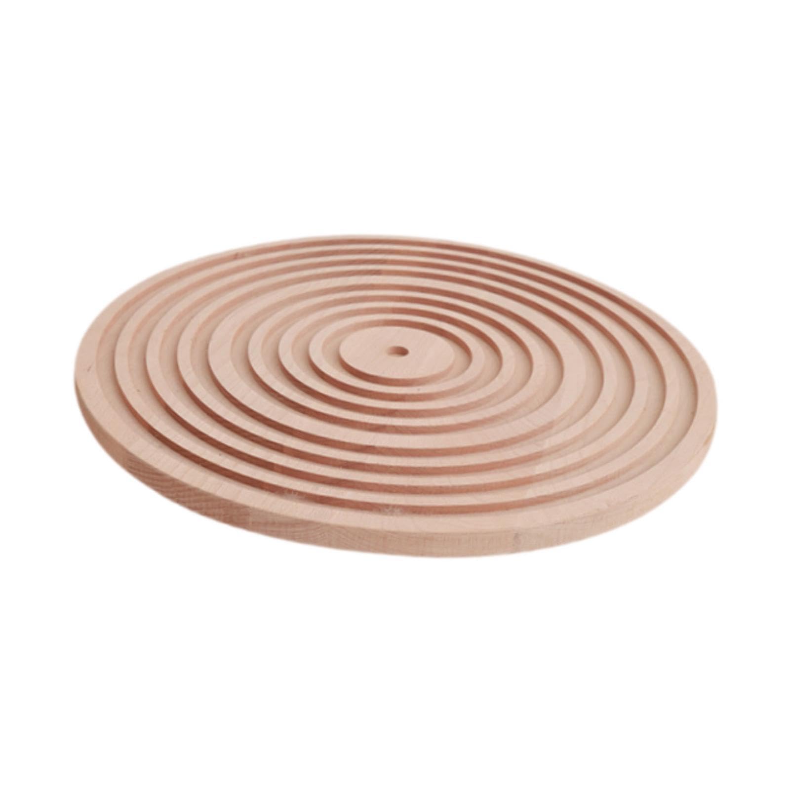 Dekoratives Rundtablett Holz Servierbrett Schneidebrett Boho Bauernhaus Wohnaccessoire Naturbelassenes Material für Servieren Kaffee Gebäck