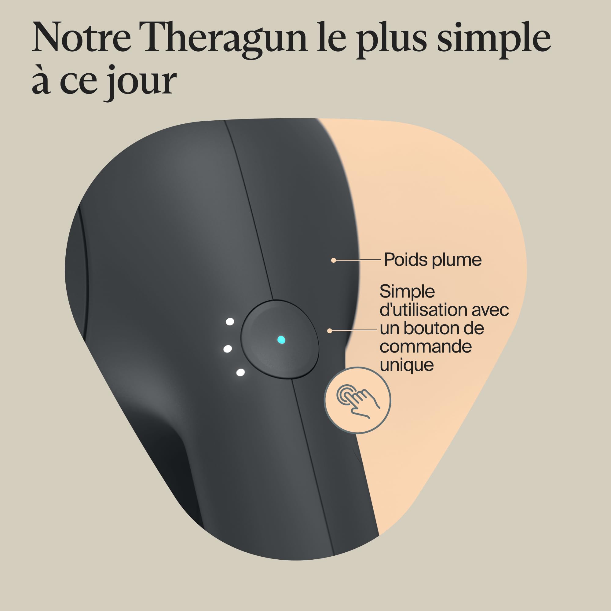 Theragun Relief pistolet de massage à percussion portable – Confortable et léger pour soulager la douleur quotidienne dans le cou, le dos, les jambes, les épaules et le corps - Anthracite
