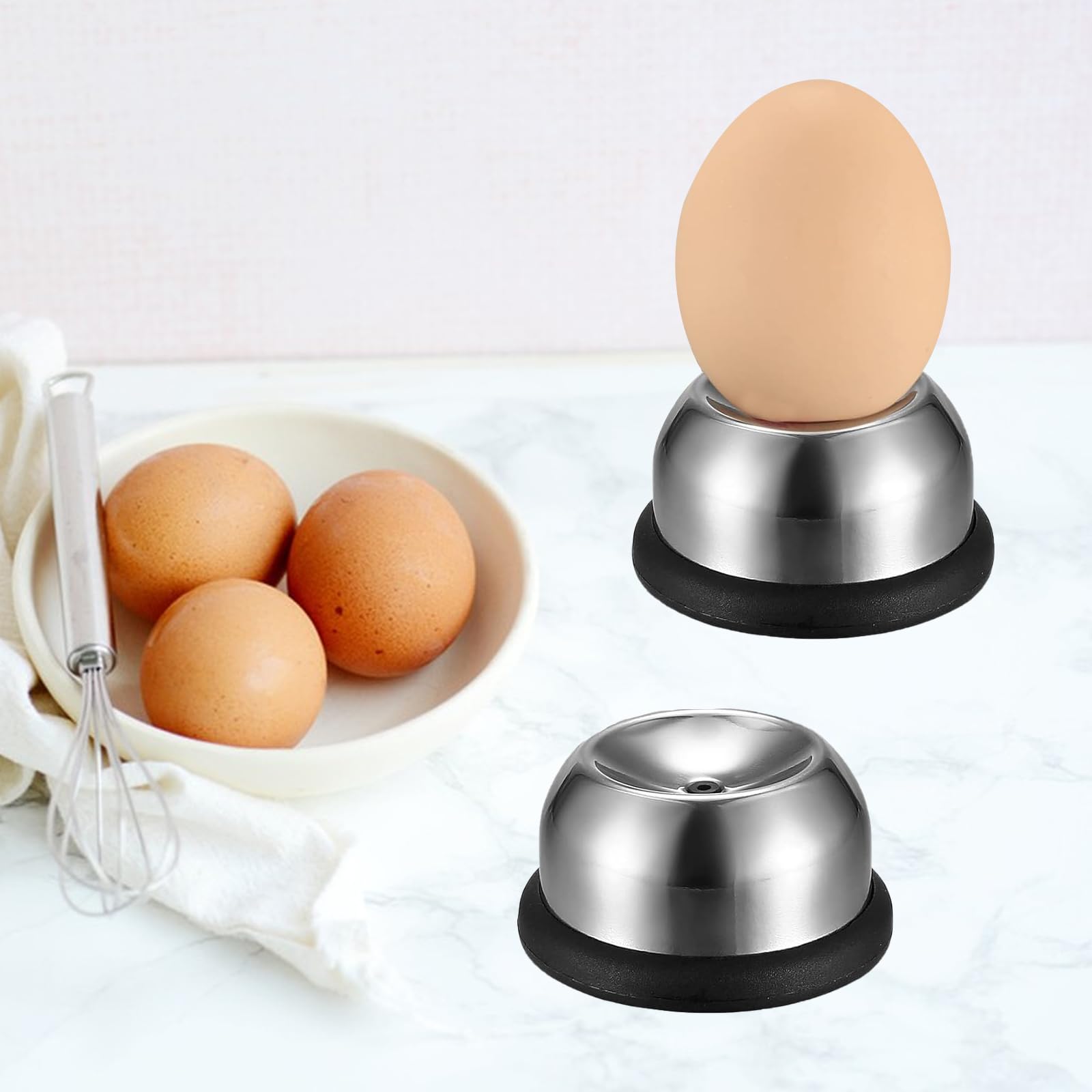 Lot De 2 Piques à œufs - En Acier Inoxydable 304, Ressort Rétractable - Pour éviter Que Les œufs N'éclatent à La Cuisson