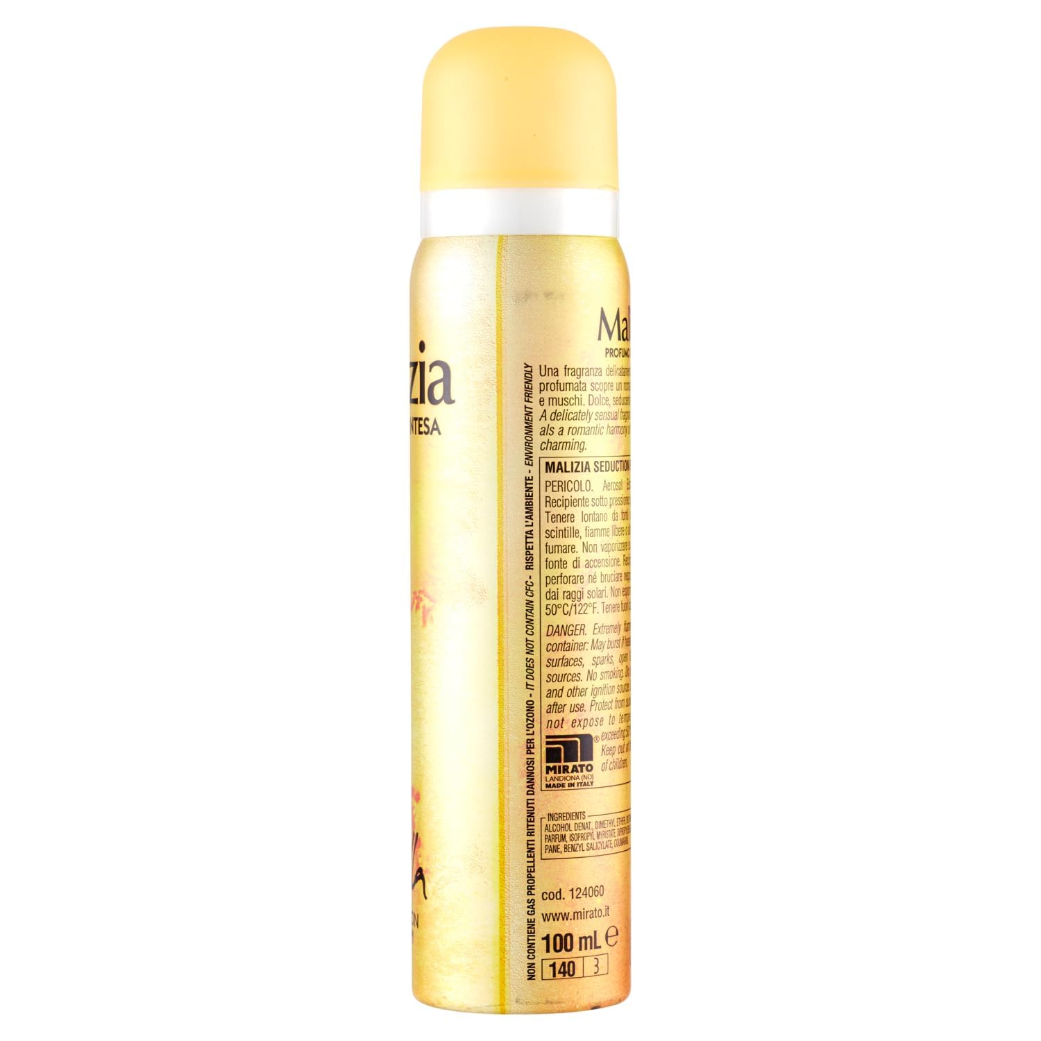12 X Maliz!a Profumo d'Intesa Vanilla Seduction Damen Deodorant Spray, 100 ml,+ Italy Shop Service Kostenloser Schlüsselanhänger