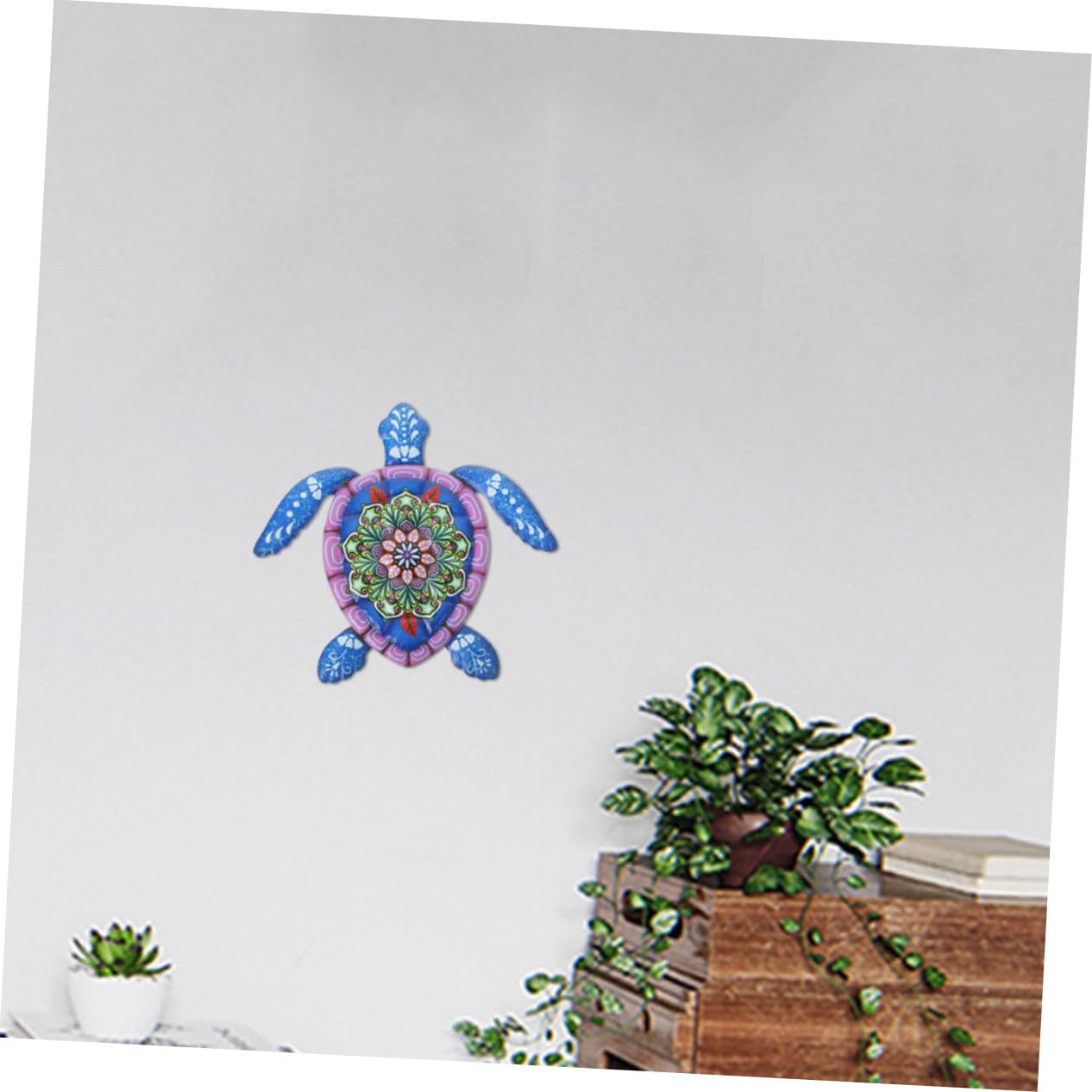 HOLIDYOYO Wandbehang Verblasst nicht Schildkrötenförmiger 2 Stück Rostbeständig aus Eisen Wandkunst und Dekorative für Garten und Wohnzimmer