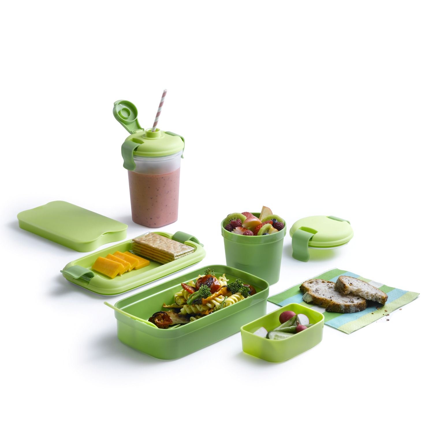 Curver Lunchbox Lunch & Go with Cutlery 23,5x13,5x6,3cm in Purple, 23.5 x 13.5 x 6.3 cm