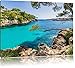 Produktbild Pixxprint Idyllische Ansicht des Mittelmeers am Mallorca Bay Cove, Größe: 120x80cm, Leinwandbild, fertig gespannt, Wandbild, Dekoration, Kunstdruck, kein Poster