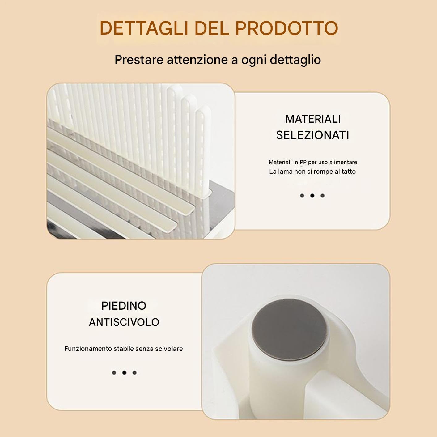 Affetta Pane - Tagliere Per Pane Casereccio Con Vassoio Raccoglibriciole,Guida Taglio Regolabile e Pieghevole per Fette Perfette