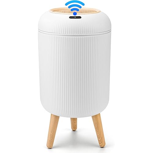 Pukomc Smart Sensor Wastebasket, Convenient and Hygienic Easy to Use, Technology Sensor Waterproof Wastebasket Plastic Trash can for Kitchen, Bathroom, Bedroom, Living Room, Office and Outdoor