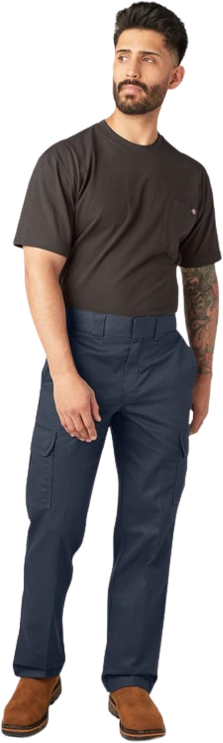 Dickies Occupational Workwear LP337BK Cotton Relaxed Fit Men's Industrial Cargo Pant with Straight Leg, Black - Image 4