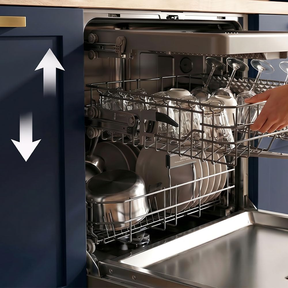 Cecotec Geschirrspüler Bolero Aguazero 6900 Edelstahl. 60 Cm Spülmaschine, 15 Maßgedecke, 8 Programme, Energieeffizienzklasse A, Dual Zone Wash, Inverter Plus Motor, UV Hygiene, Leiser Betrieb