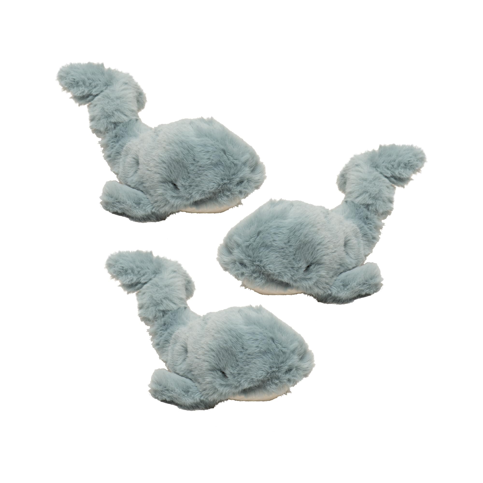 HuggleHoundsWee Huggles Plush Dog Toy - Dog Stuffed Animal Toy, Squeaky Puppy Plush for Small and Medium Sized Dogs, Durable Plushes to Keep Them Busy - Mobie Whales (Pack of 3)