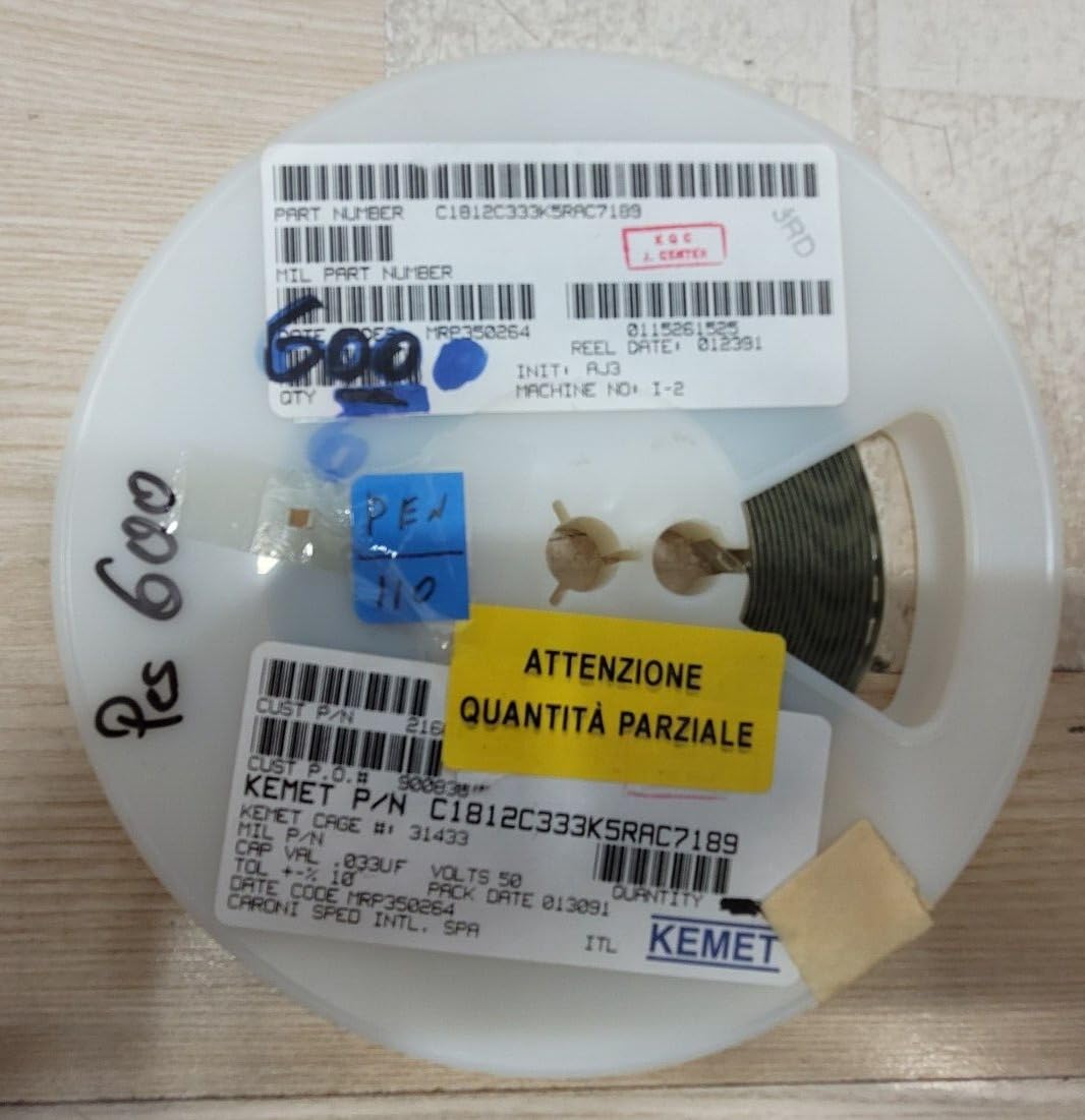 Generic (5 PCS) C1812C333K5RAC KEMET Compatible with CAP CER 0.033UF 50V X7R 1812