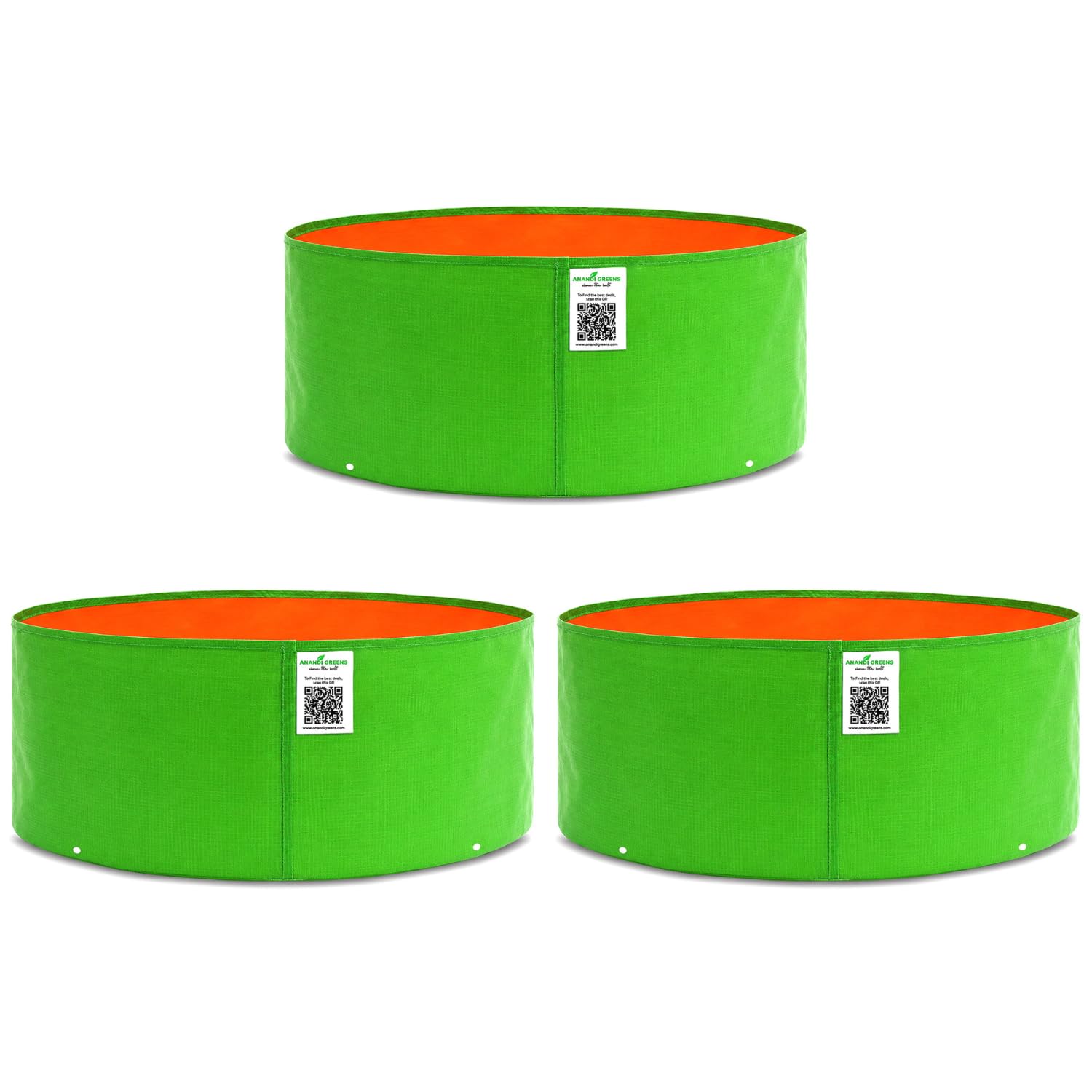 Anandi Green Grow Bags - Premium Plant Containers -10 Anandi Green Grow Bags - Premium Plant Containers -10