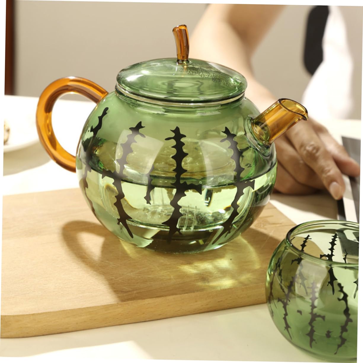 ABOOFAN Tetera De Vidrio Resistente Al Calor Pequeña Con Infusor Para Té Suelto Taza Incluida