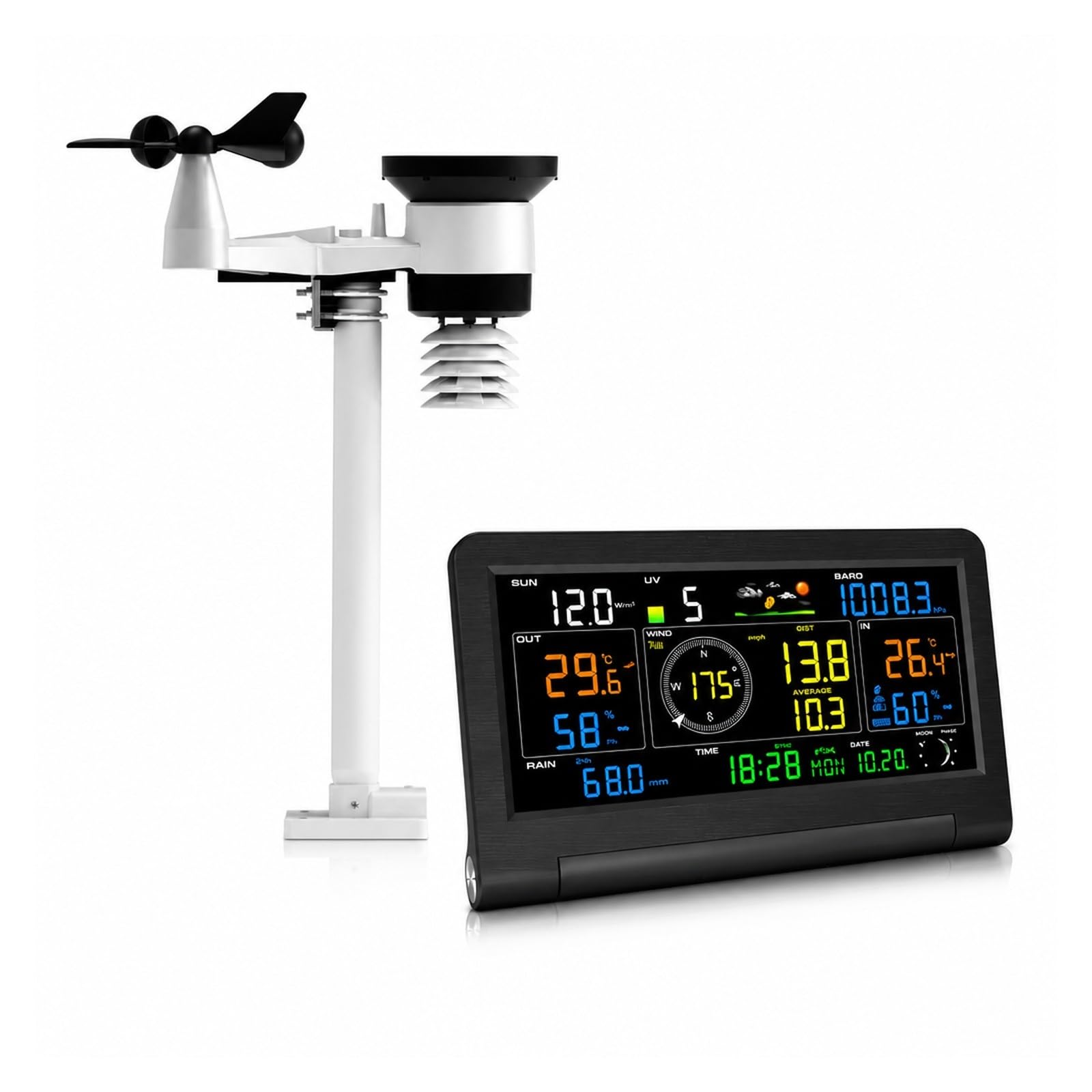 Pluviometro, Stazione Meteorologica WiFi Wireless 14 in 1 WS0355