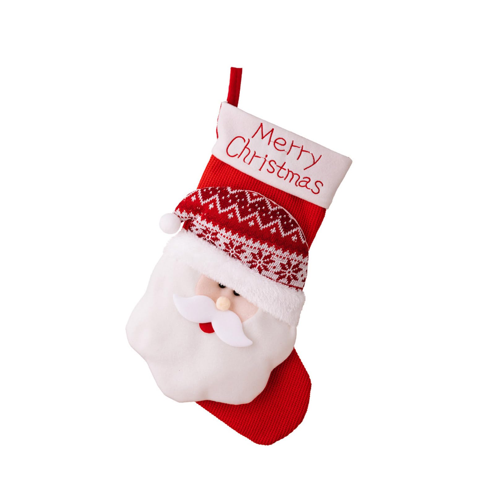 Christmas Theme Stocking Knitted Present Bag For Kids Santa/Snowman/Deer Christmas Socks Festival Mantels Accessory
