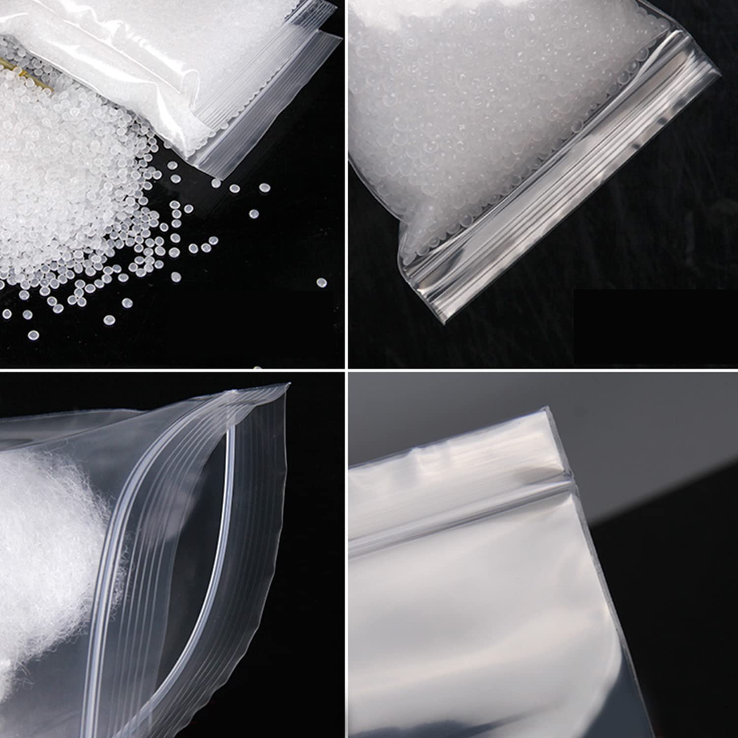 100 Pezzi Trasparenti 100 Sacchetti Di Plastica Trasparenti Richiudibili Con Chiusura A Zip Riutilizzabili Con Chiusura A Cerniera, 4 X 6 8 9 12 (60 X 90 Mm Buste Plastica Trasparenti 100x100