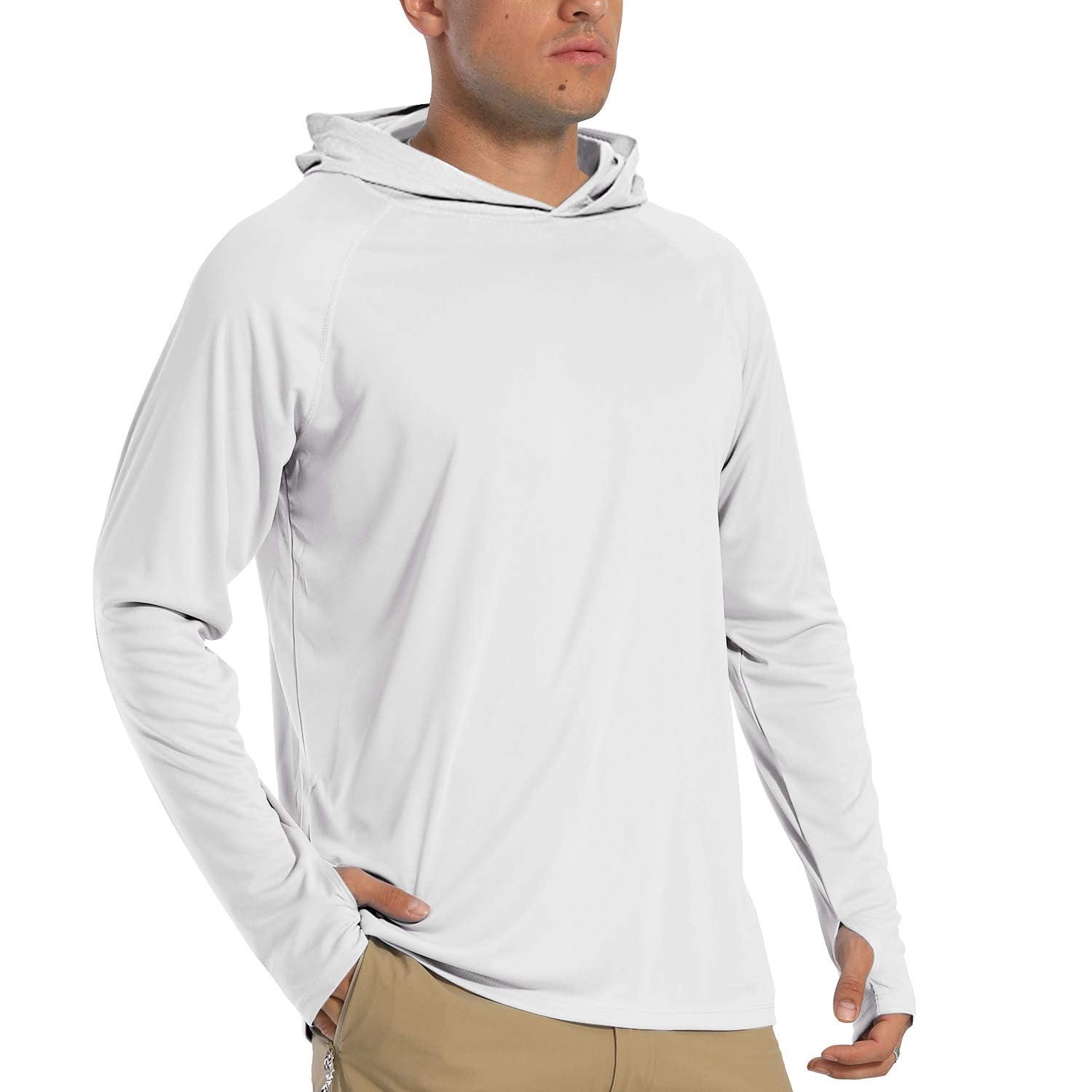 TACVASEN Sudaderas con Capucha para Hombre Camiseta Protección Solar UPF 50+ Sudadera con Capucha de Manga Larga Protección UV