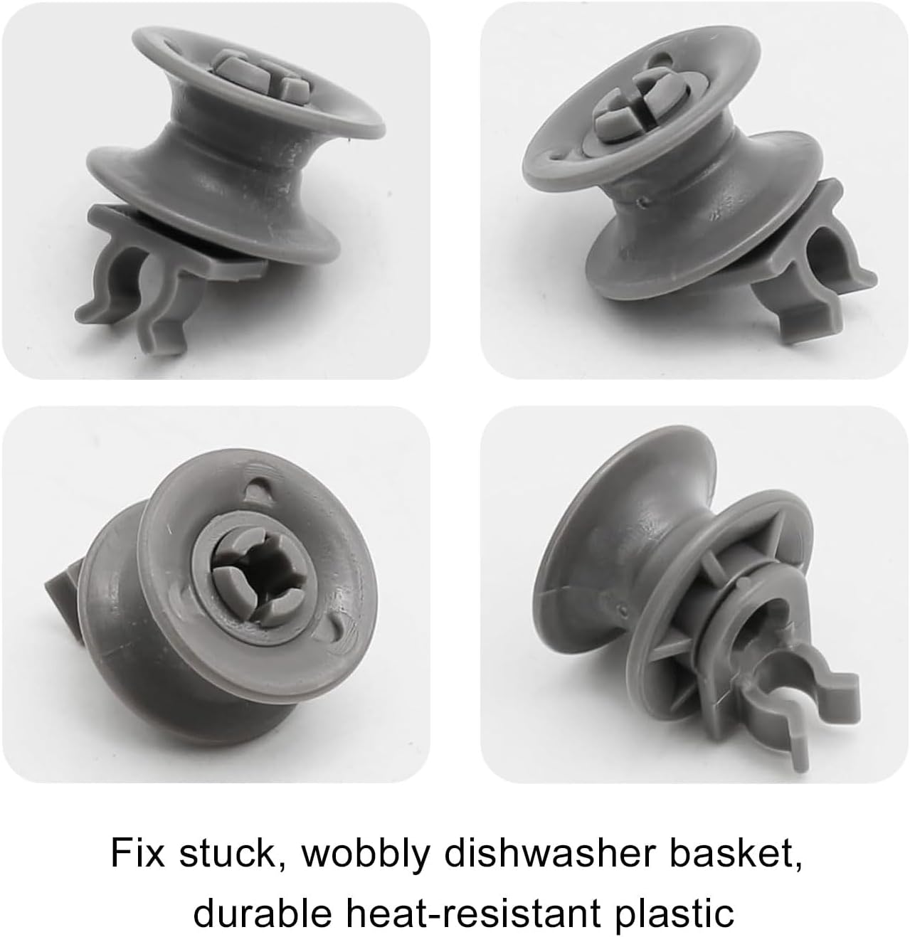 Walmine 8 Pieces Plastic 165314 Dishwasher Lower Rack Roller & 4581DD3002A Upper Roller Wheel Replacement for Kenmore