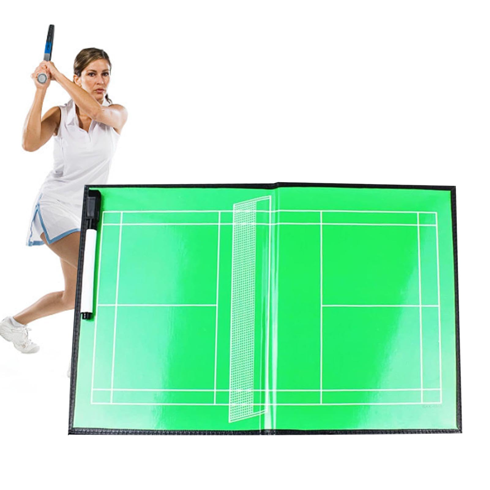 Taktiktafel | Court Boards | Tennis Klemmbrett | Werkzeug | Tennis Klemmbrett, trocken abwischbares Klemmbrett, Faltbares Markierbrett Tennisbrett, Tenniszubehör für Strategieplanung