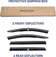 Vista 228 de Viseras de ventana in-Channel, protectores contra la lluvia para 2011-2023 Dodge Charger, visores de ventilación de ventana con deflectores