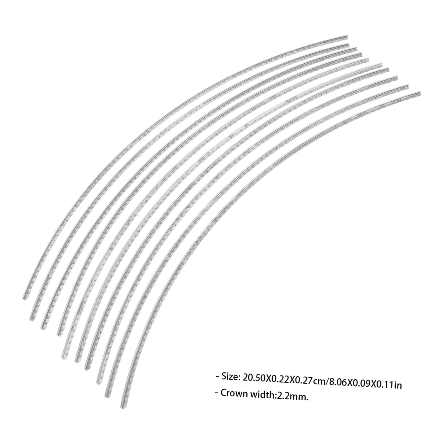 SUPVOX 10pcs Fretboard Frets Electric Guitar Fretboard Accessories Guitar Accessories Electric Guitar Wire Silver