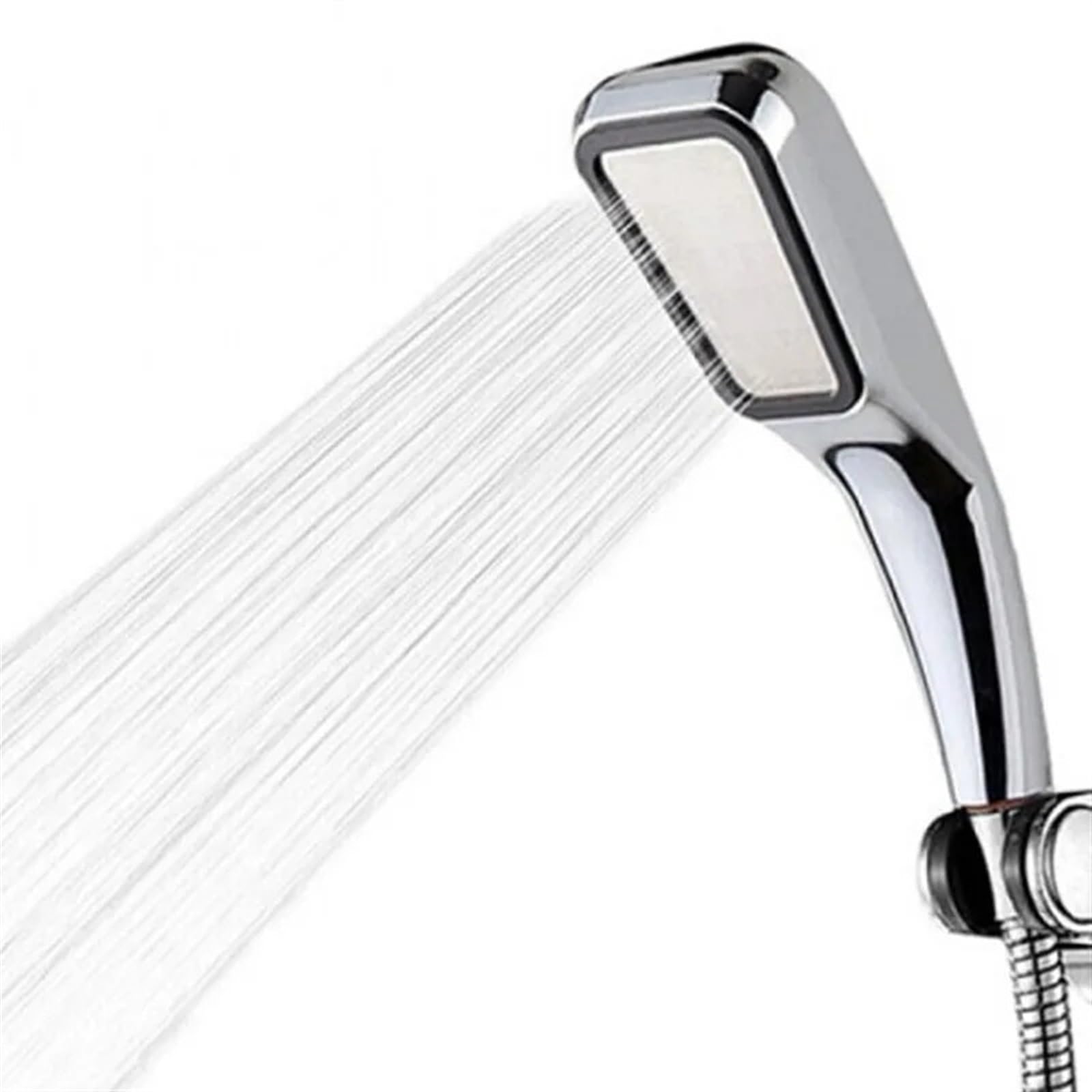 Shower Head High Pressure Square Handheld Rainfall Shower Head for Home and Gym(Silver)