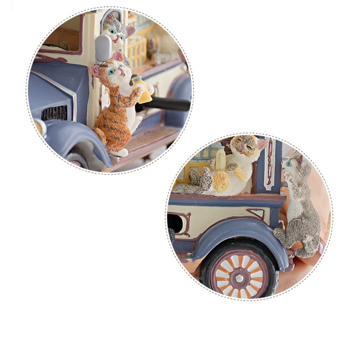 Caja de música Caja De Musica Niña Caja De Música con Carrito De Leche De Gato, Bonita Caja De Música De Cuerda De Resina para Novia En Cumpleaños De Navidad Caja Musical Personalizada