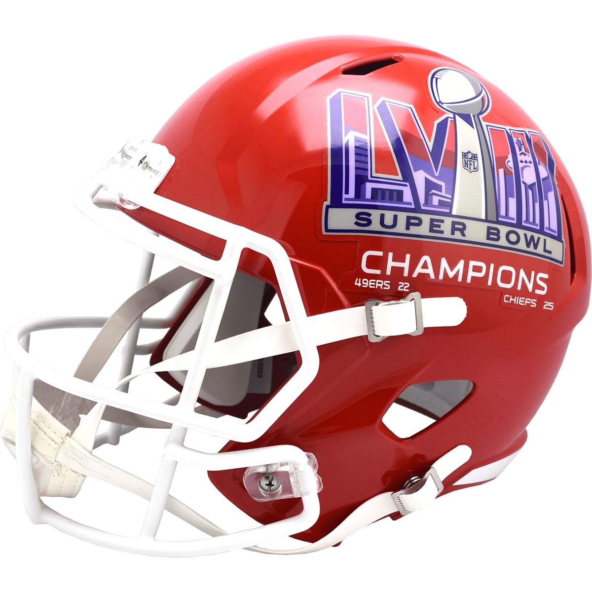 Riddell 2024 Kansas City Chiefs Superbowl Champs Speed Réplica de casco