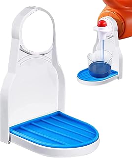 Detergent Drip Catcher, Laundry Liquid Cup Holder, Foldable Laundry Detergent Cup Holder with Tray, Soap Tray Dispenser Organizer, Drip Tray Catcher for Laundry Fabric Softener, No More Mess & Drips