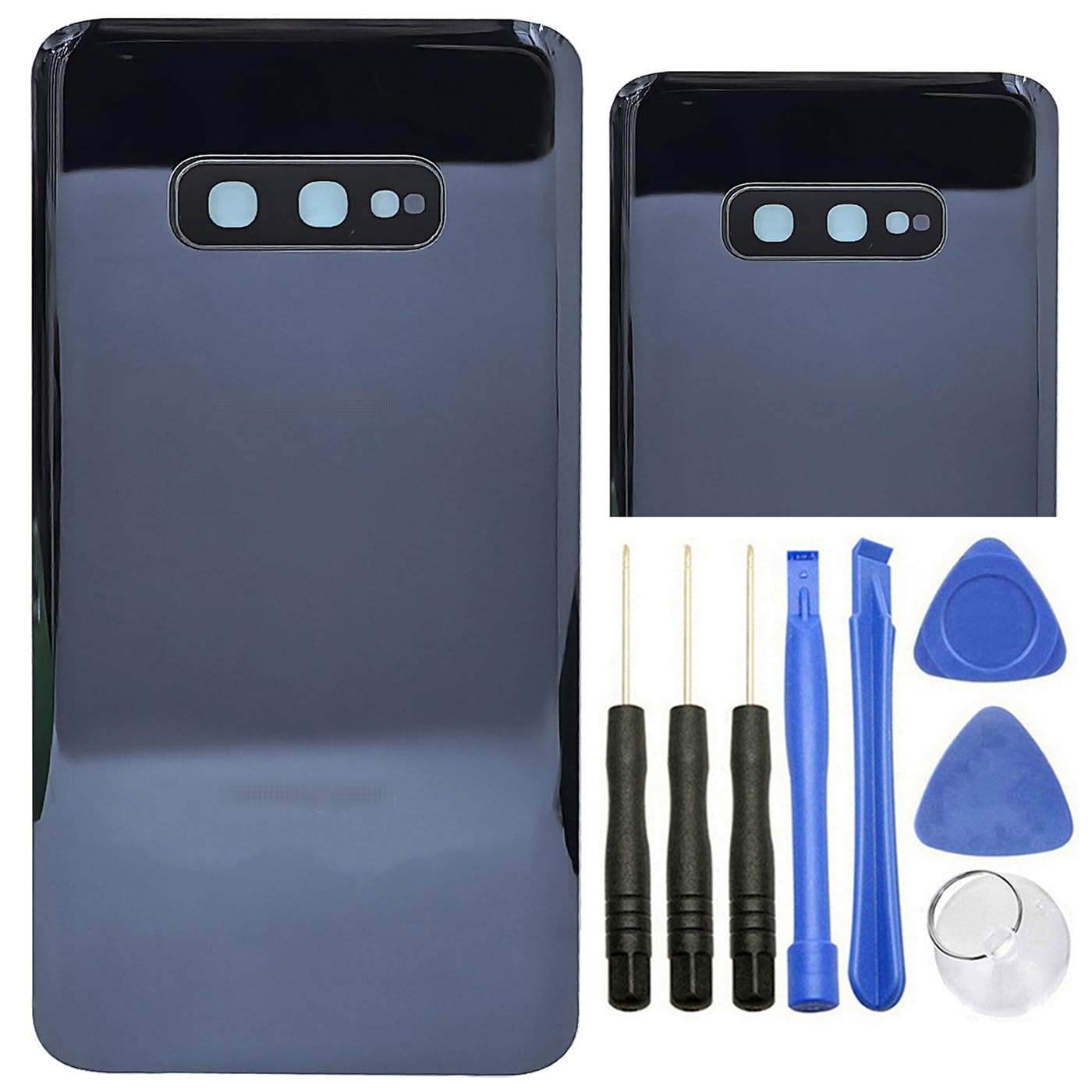 ubrokeifixit10pcs Galaxy S10e G970 Rear Back Glass Door Cover Replacement for Samsung Galaxy S10e 5.8" G970U G970W G970F G970U1 G970F/DS G9700,Camera Glass Lens(NOT for S10 6.1"/S10+ 6.4") (Black)