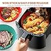 ME.FAN Air Fryer Silicone Liners for 4 to 7 QT [2 Pack] Reusable Air Fryer Basket with Handles & Holes Red + Teal Blue
