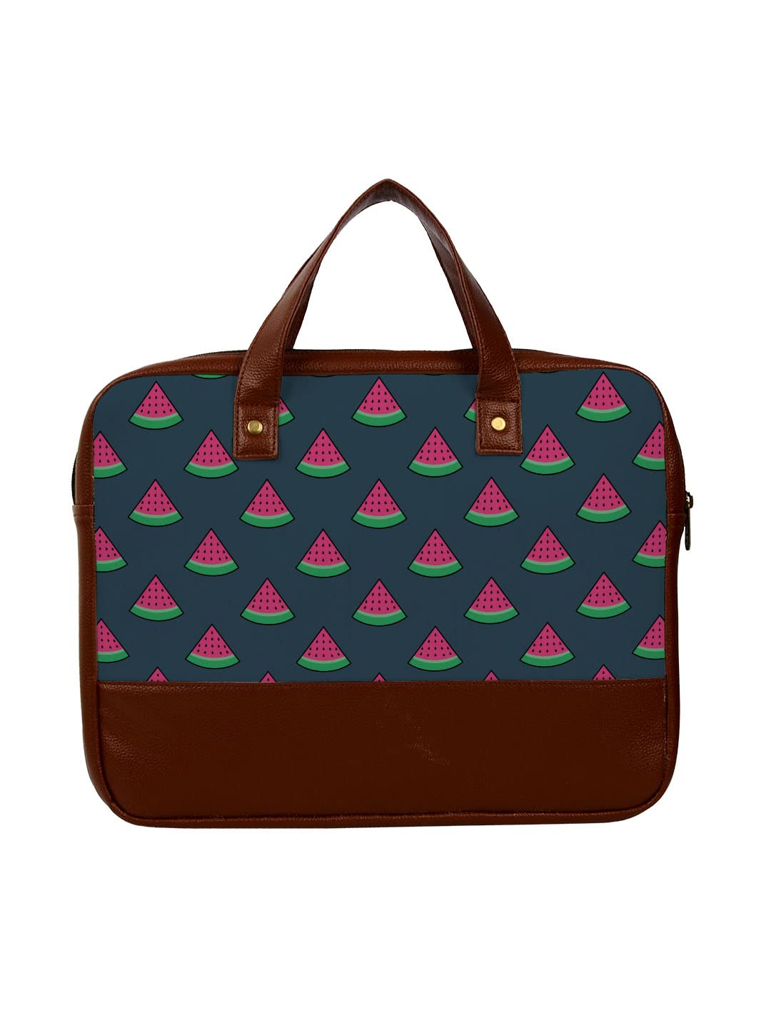Crazyify Water Melon Printed Leather Laptop Bag For Men & Women | Leather Laptop Bags/Briefcase with Screen Size Up to 15.6 Inch (B0B46JY9KD) Amazon Price History, Amazon Price Tracker
