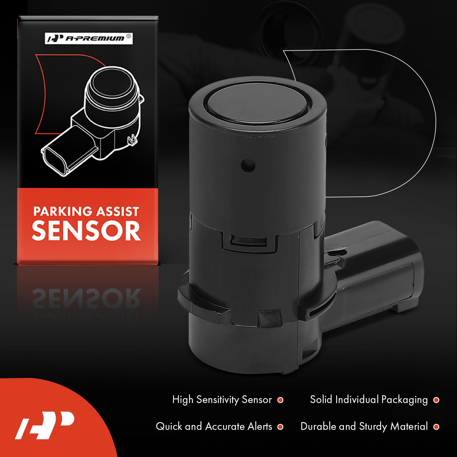 A-Premium Reverse Backup Parking Assist Sensor Compatible with Select Jaguar Models - XF 2009-2015, XFR 2010-2015, XFR-S 2013-2015, XJ8 XJR 2004-2008, X-Type 2003-2008, XKR 2006