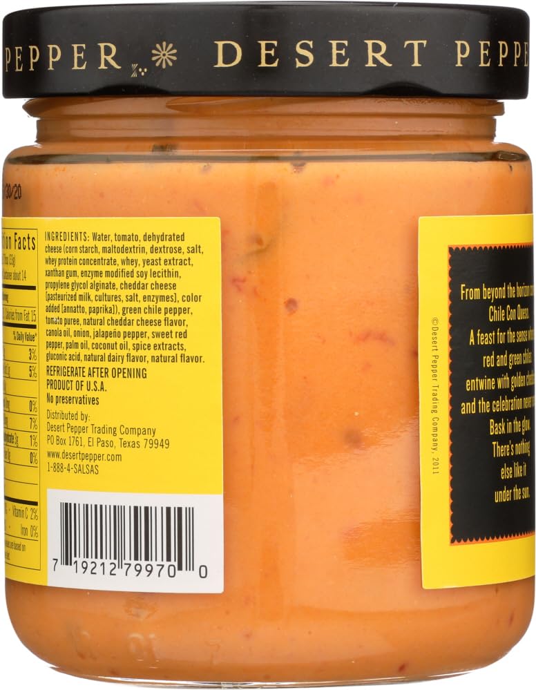 Miniatura 4 de Desert Pepper, Chile Con Queso-Mediano, 2 tarros de 16 oz