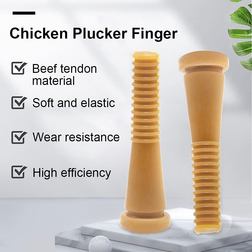 50 Uds. Desplumador de dedos para aves de corral, pollo, aves de corral, desplumado de dedos, palo de eliminación de plumas de pelo de repuesto para pollo/patos/pollo/paloma