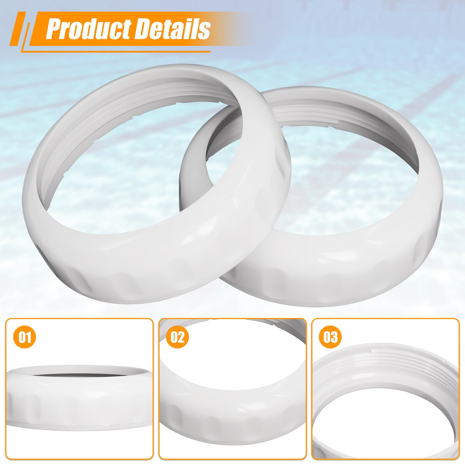 Podoy Lot de 2 bagues de collier compatibles avec Polaris 180 280 380 G52