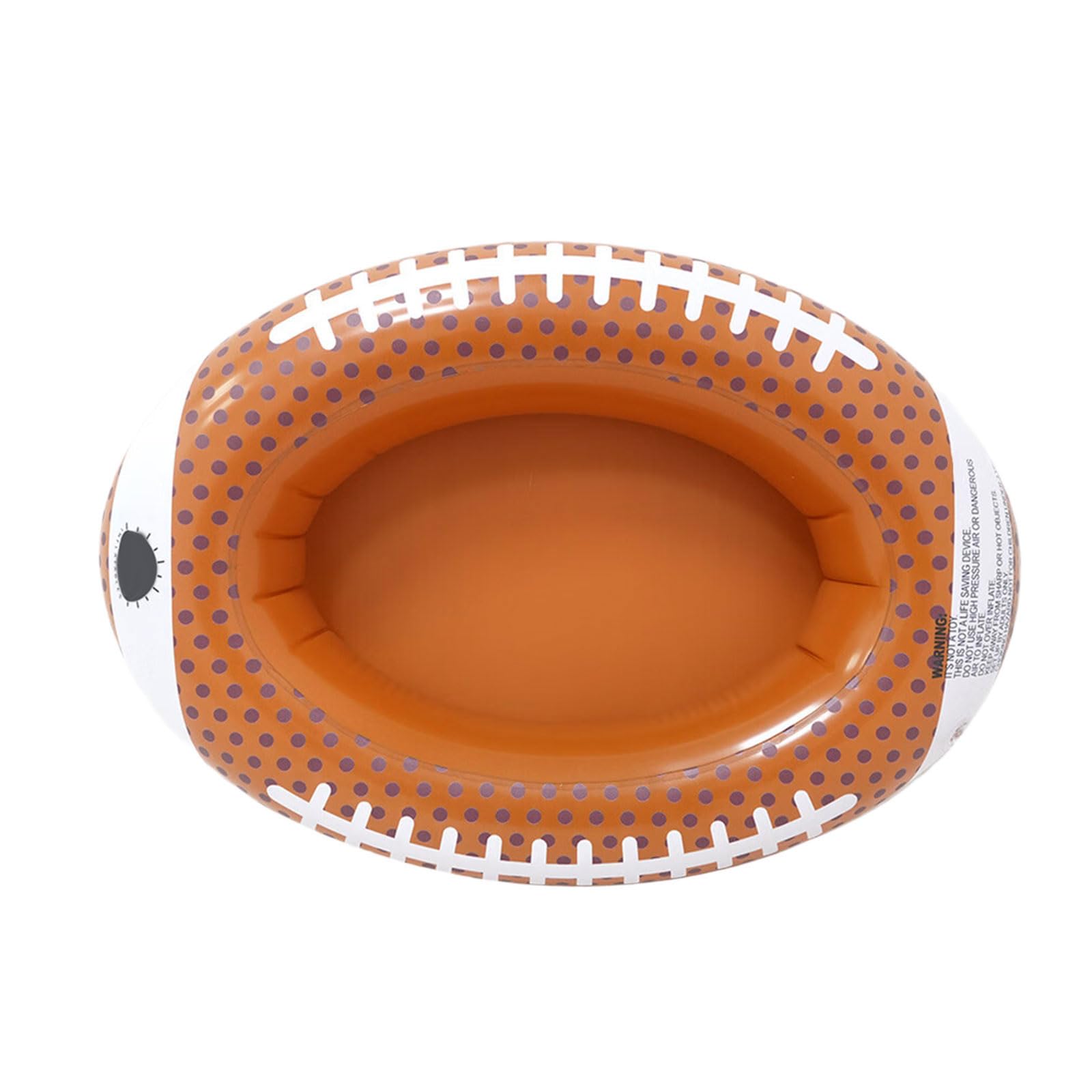Carotoe Football Inflatable Pvc Beverage Chiller With Floating Drink Holder For Pool Parties Beach Picnics Outdoor Activities Pvc Inflatable Refrigerator Sports Themed Refrigerating Bucket