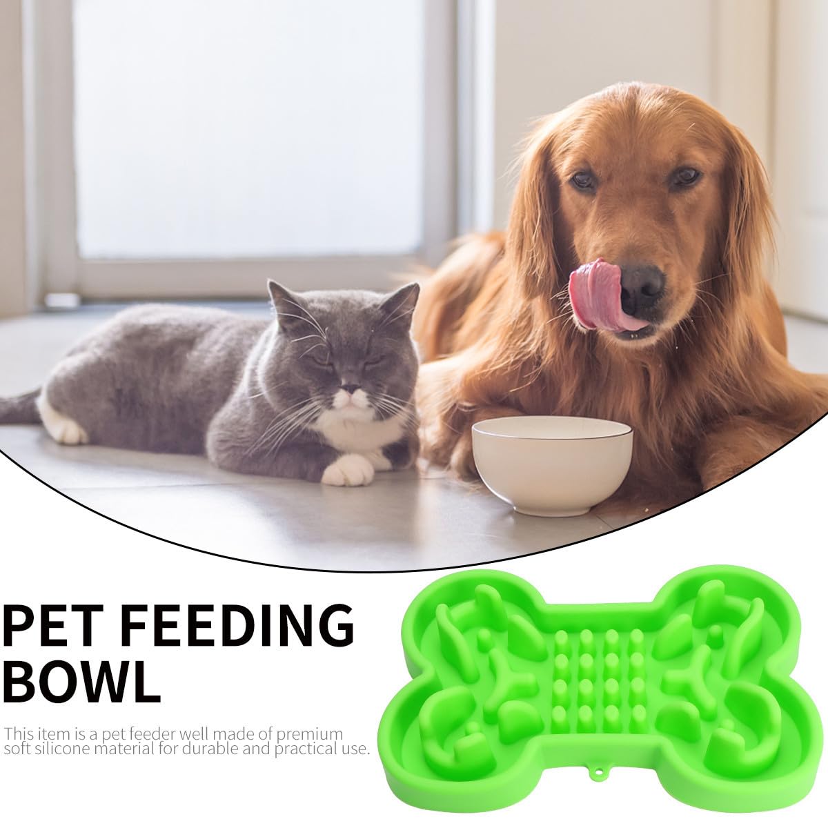 Ciotola Rialzata Anti-Ingozzamento in Silicone per Cani e Cuccioli