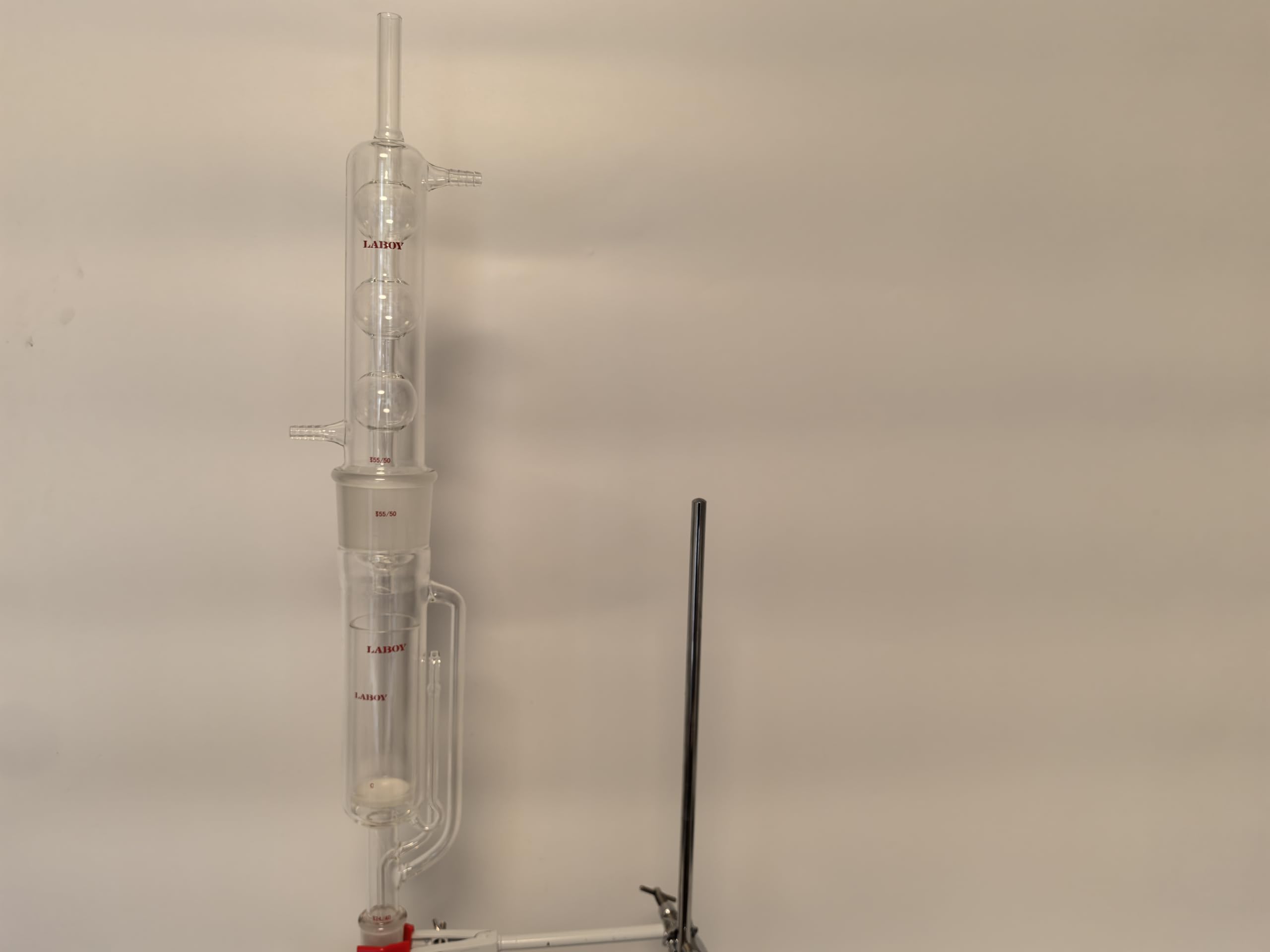 Laboy Szklana aparatura do ekstrakcji Soxhlet cały zestaw z przegubem 55/50 i 1000 ml kolba z płaskim dnem chemia organiczna laboratoryjny zestaw aparatów do destylacji