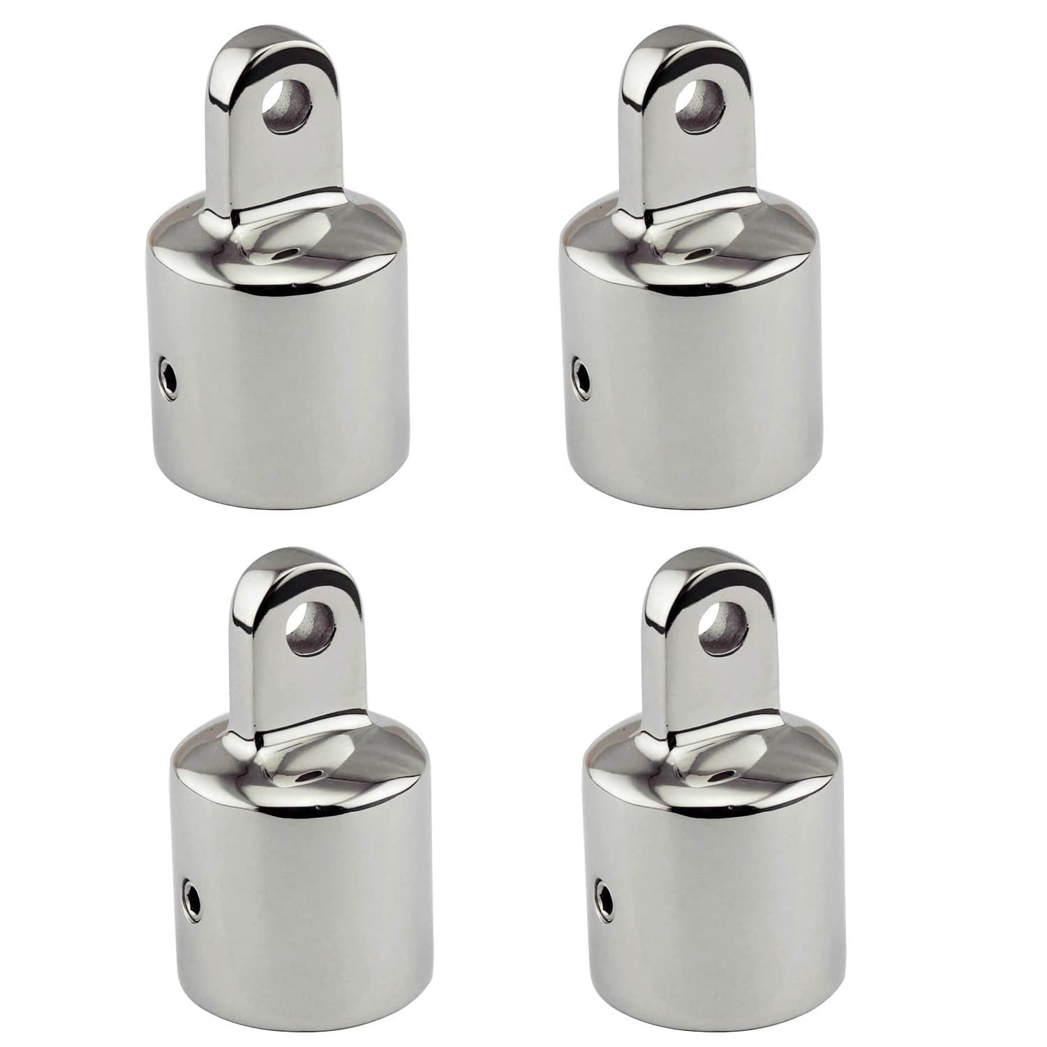 4 Pcs Bimini Top Eye End Cap Fits OD Round Tubing, Bimini Top Hardware, Stainless Steel Marine Hardware (22mm)