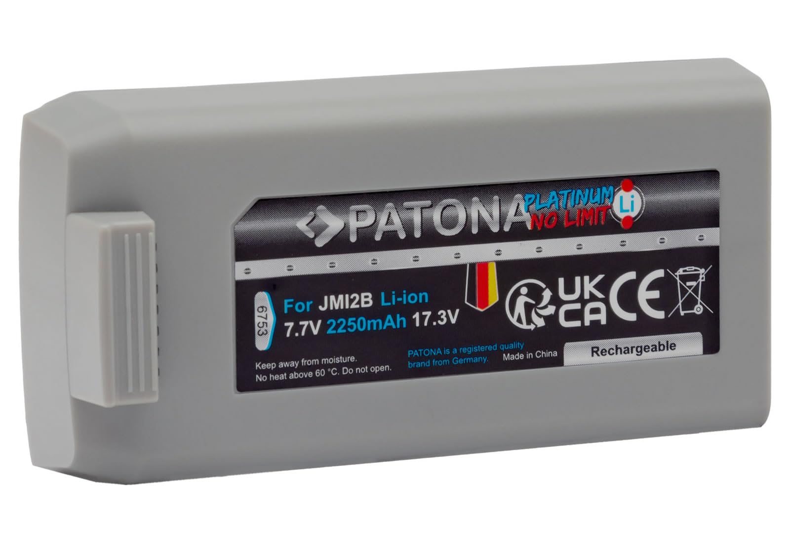 PATONA Caricatore Triplo per DJI Osmo Action 3/4 / 5, Caricabatterie rapido a 3 slot per Batterie BCX202, Ingresso USB-C e Micro-USB, compatto e ideale per i viaggi, incl. Cavo USB-C