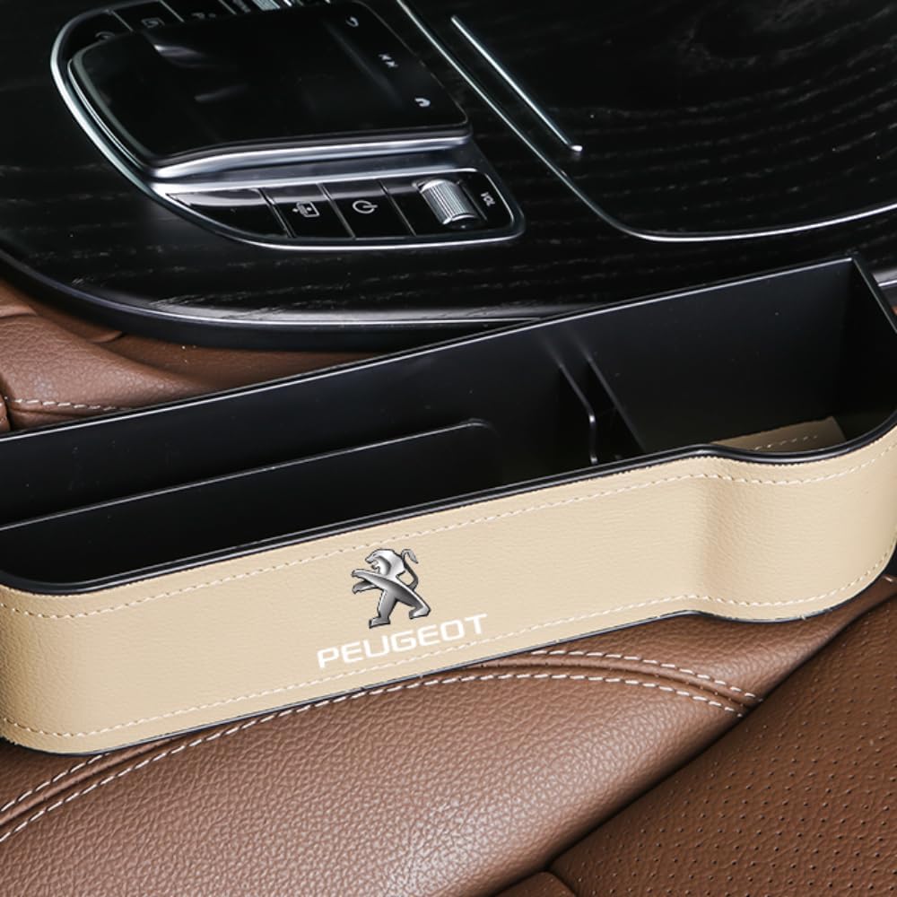 TRISAR Car Seat Storage Box, for Peugeot 5008 Auto Center Console Organiser Multifunctional Gap Filler Boxes Interior Seat Accessories,B-first officer