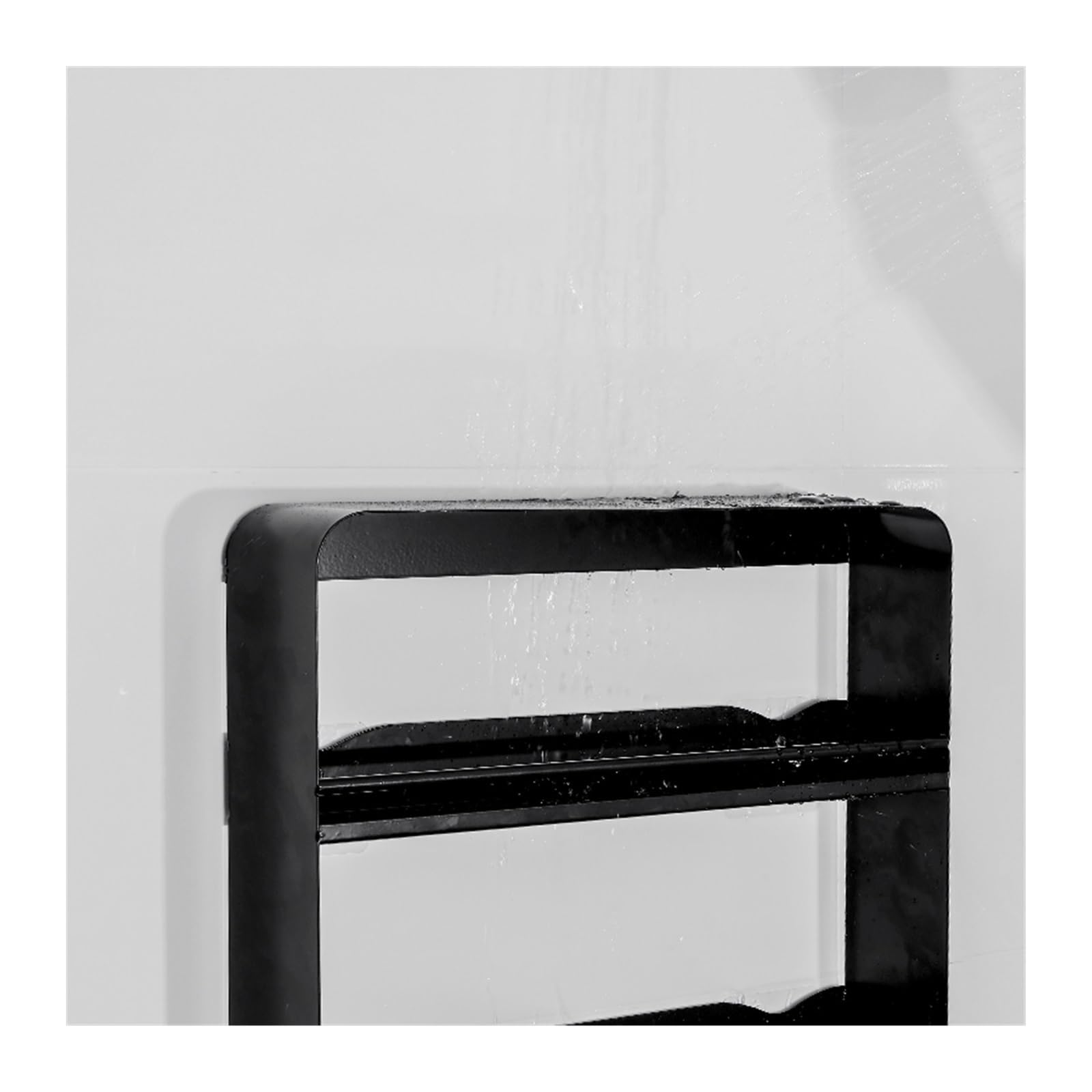 Mensola Doccia Scaffale da Parete for WC Scaffale for lavabo Scaffale for Cosmetici Scaffale da Parete in Metallo Senza Foratura Mensole Bagno(Bianco)