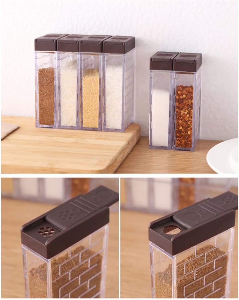 Kitchen seasoning jar seasoning box seasoning rack transparent seasoning storage bottle tool box(E)