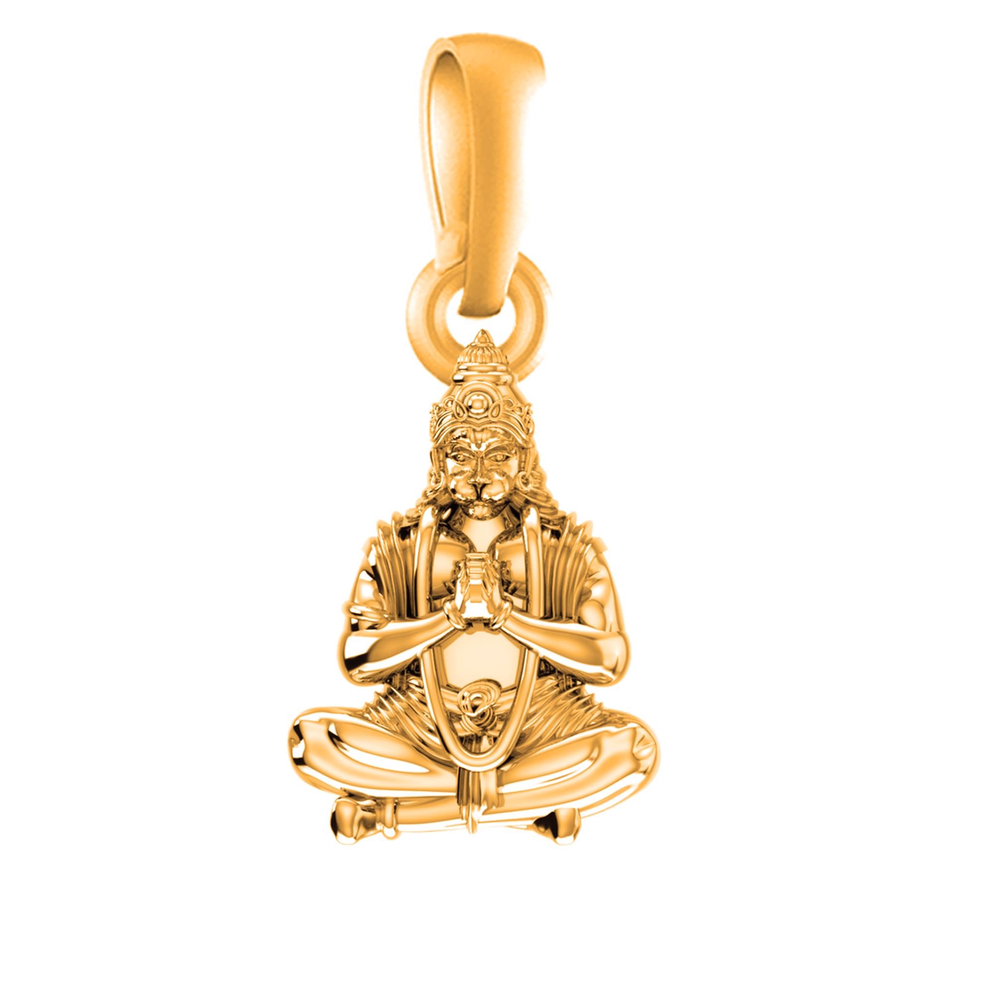 akshat sapphire 925 Sterling Silver 22k Gold Plated God Hanuman Pendant Lord Bajrang Bali Locket for Men and Women-picture-16