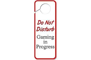 Do Not Disturb Gaming in Progress Plastic Door Knob Hanger Sign by GRAPHICS & MORE